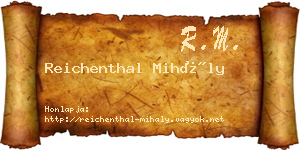 Reichenthal Mihály névjegykártya